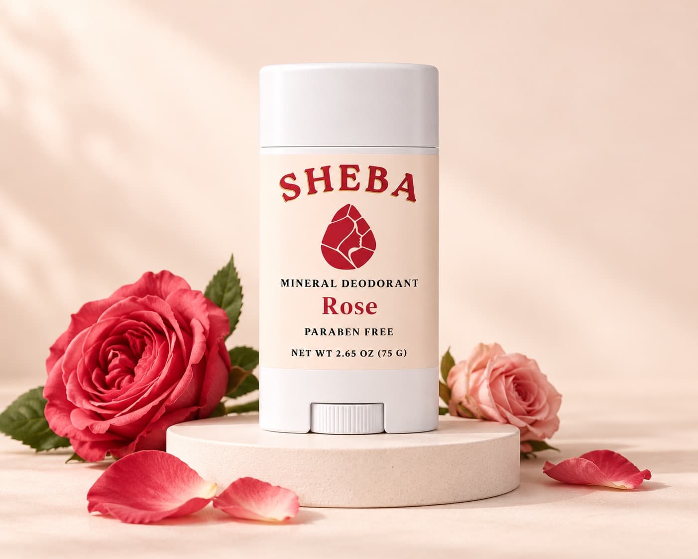Sheba Rose stick on a pedestal with roses